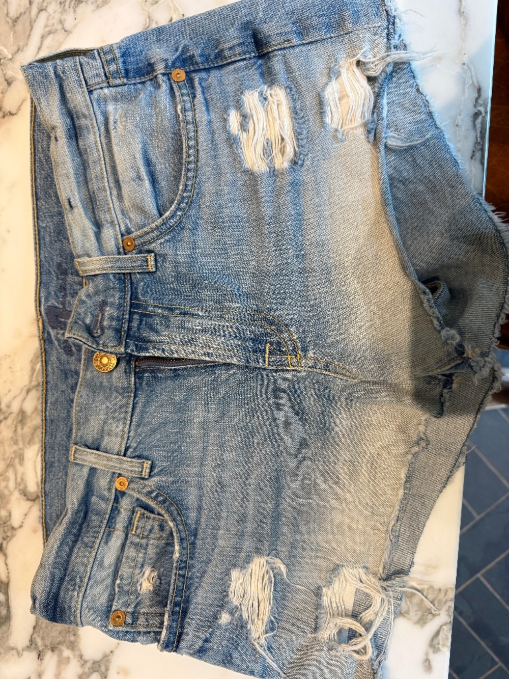 7 For all Man Kind  Jean Cut-Off Shorts 25